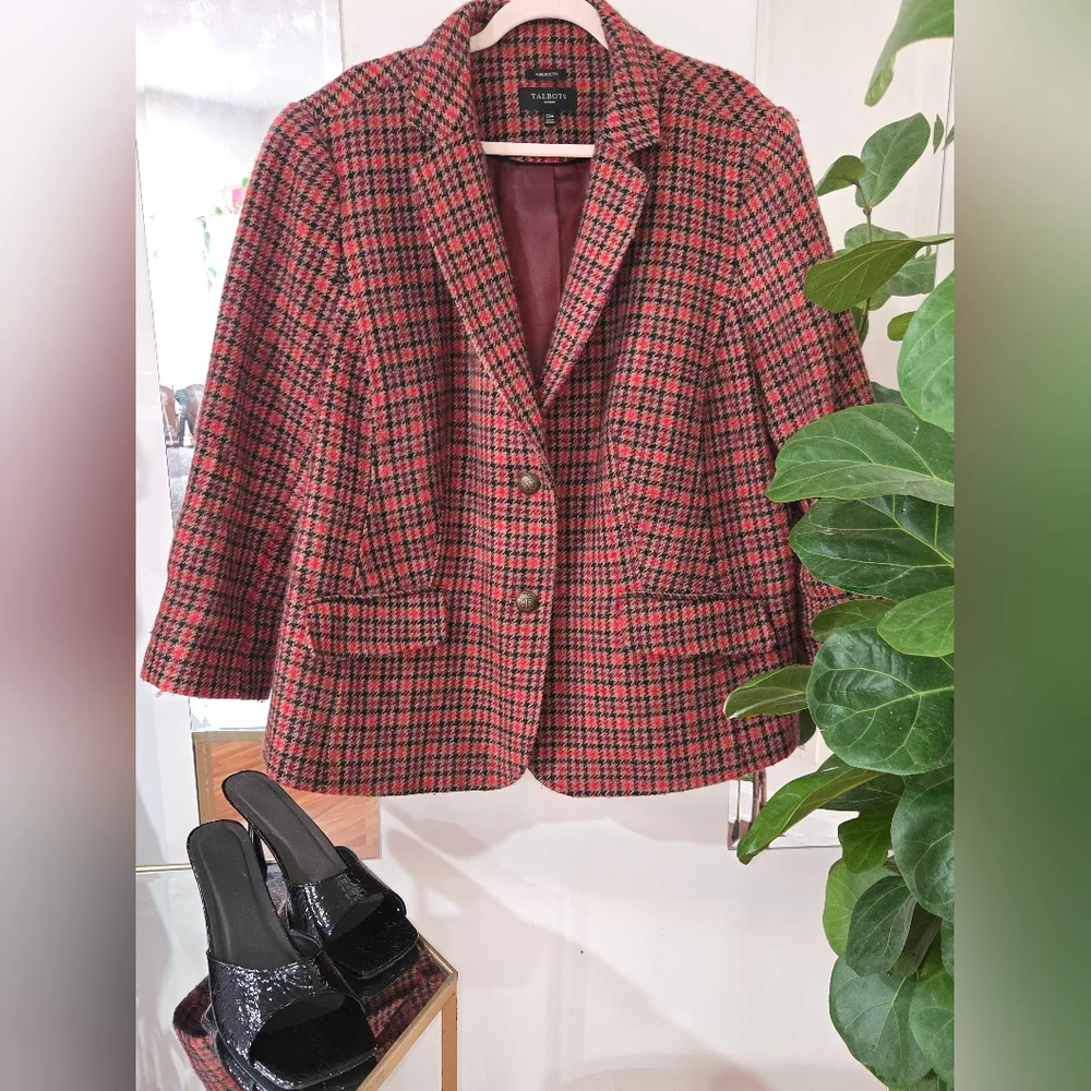 Talbots - Plaid Blazer - Picture 5 of 16